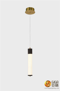 Personnalité créative luxe moderne grand cylindre Long lumineux lampe à suspension LED