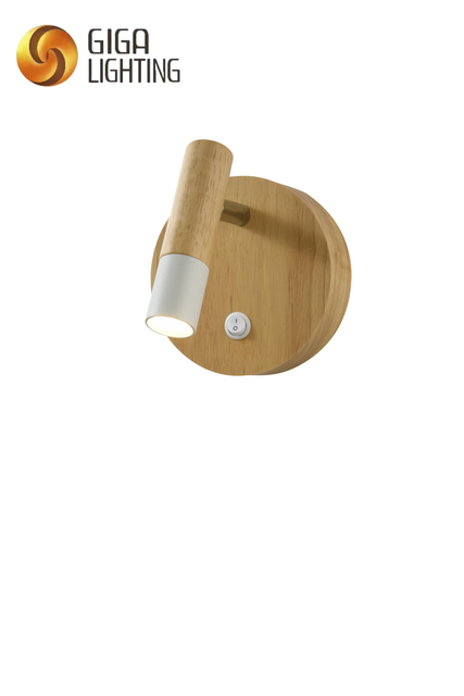 CB + EMC nordique 85 V-265 V lampe murale LED en bois interrupteur à pouce grossiste d'usine