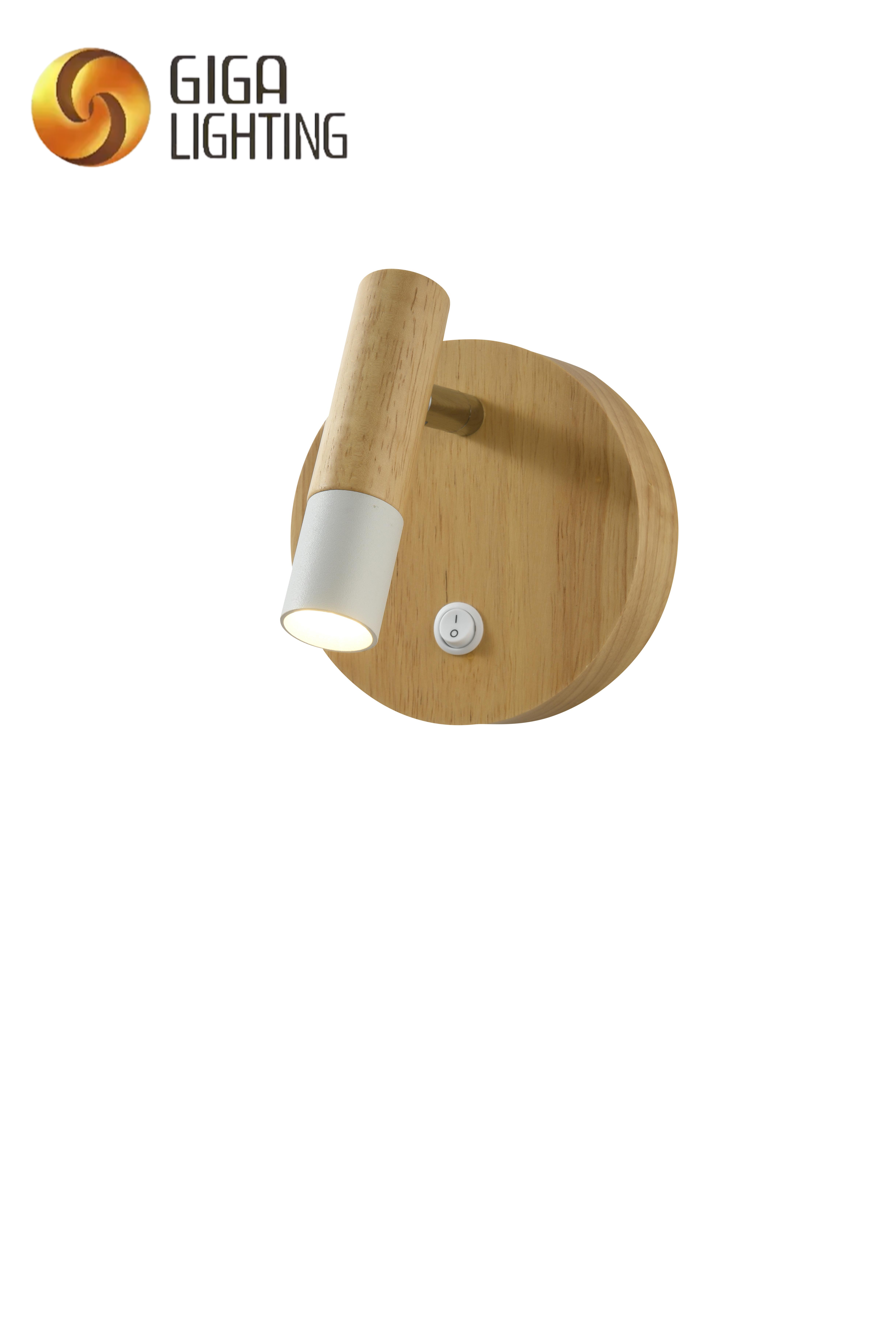 CB + EMC nordique 85 V-265 V lampe murale LED en bois interrupteur à pouce grossiste d'usine