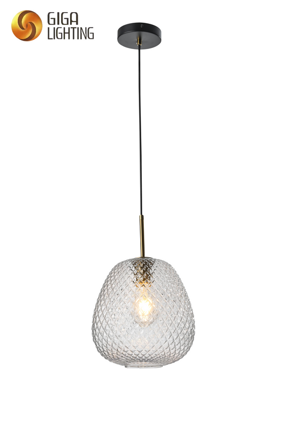 Luminaire suspendu globe simple ananas