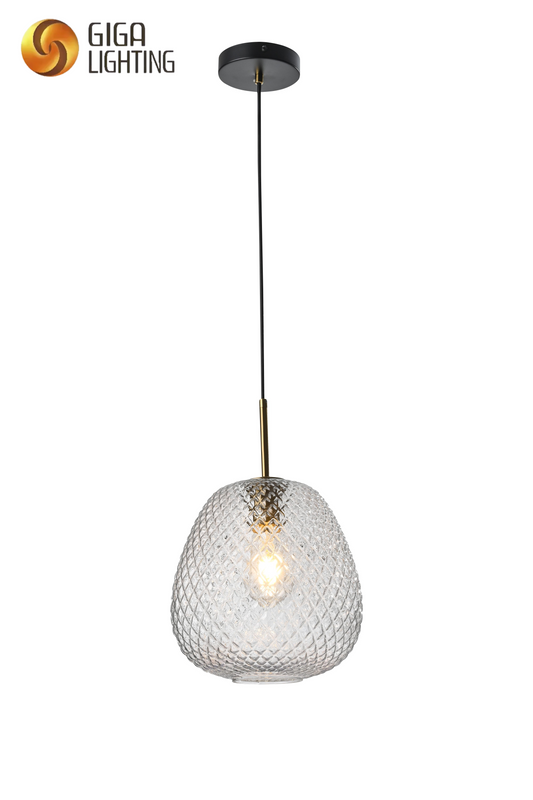 Luminaire suspendu globe simple ananas