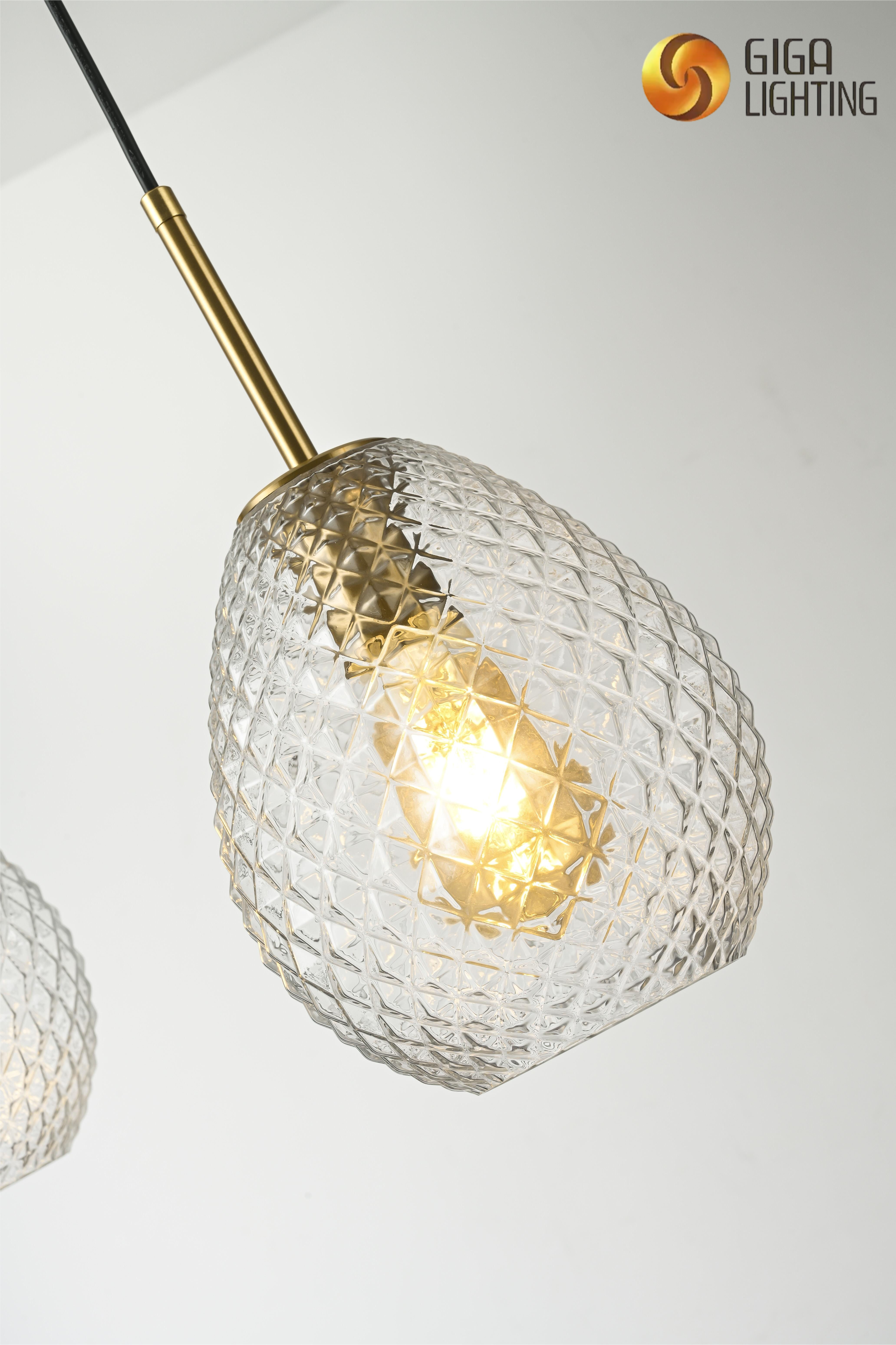 Luminaire suspendu globe simple ananas