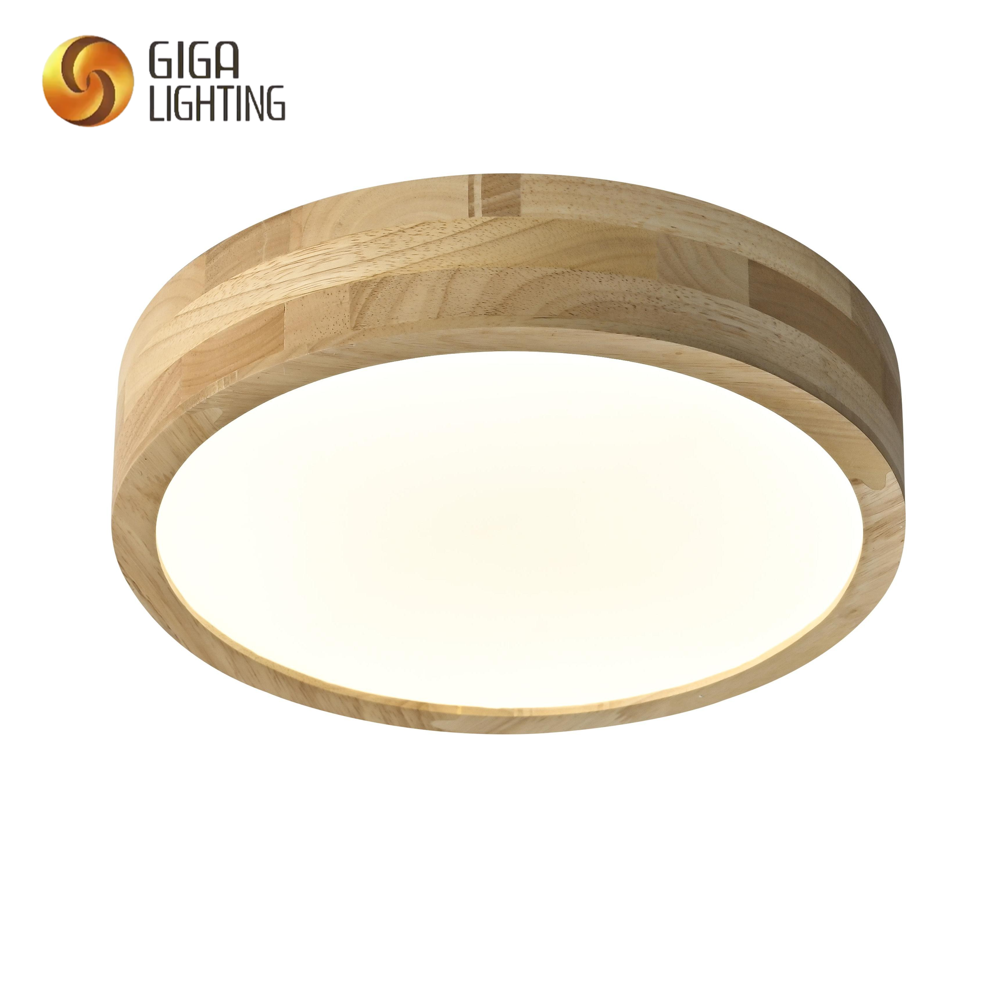 Plafonniers led ultra fins en bois d'origine, luminaire de plafond pour chambre à coucher, vente en gros, conteneur d'exportation, prix, agent d'approvisionnement