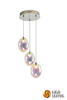 Original créatif minimaliste coloré ovale verre lustre concepteur LED pendentif lumière 