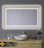 Miroir de salle de bain intelligent encadré IP44, écran tactile, miroir anti-buée avec lumières, miroir décoratif LED pour salle de bain, miroir de toilette, miroir de courtoisie vintage