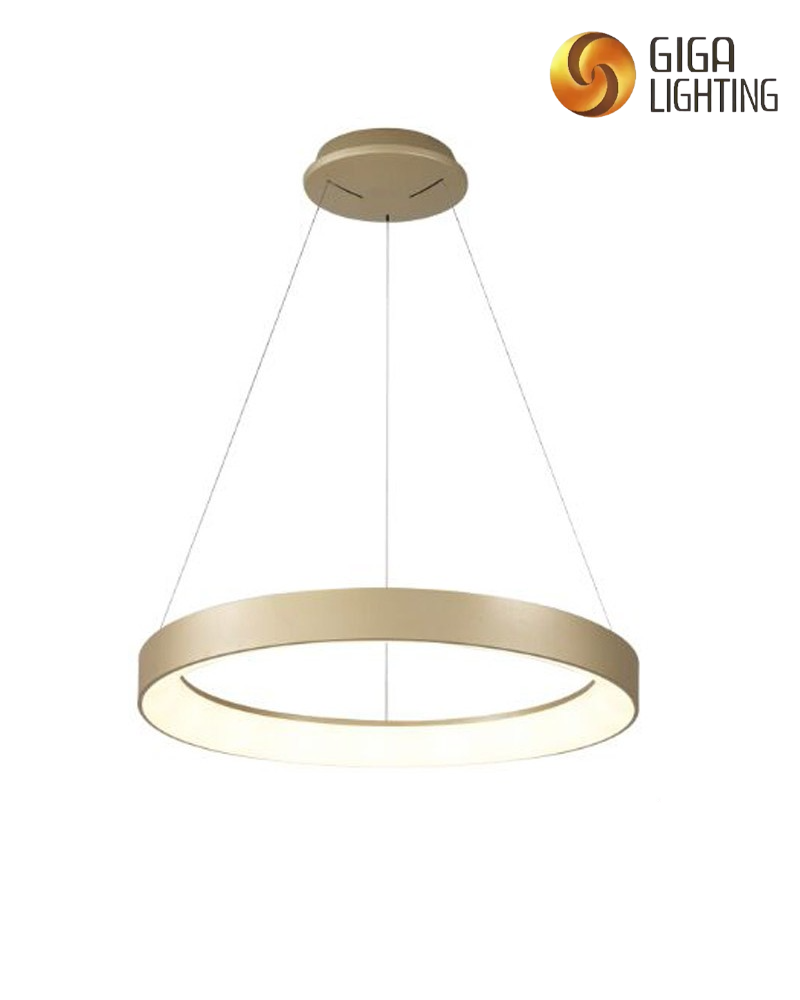 Lampe suspendue en anneau LED minimaliste originale, lustre rond créatif