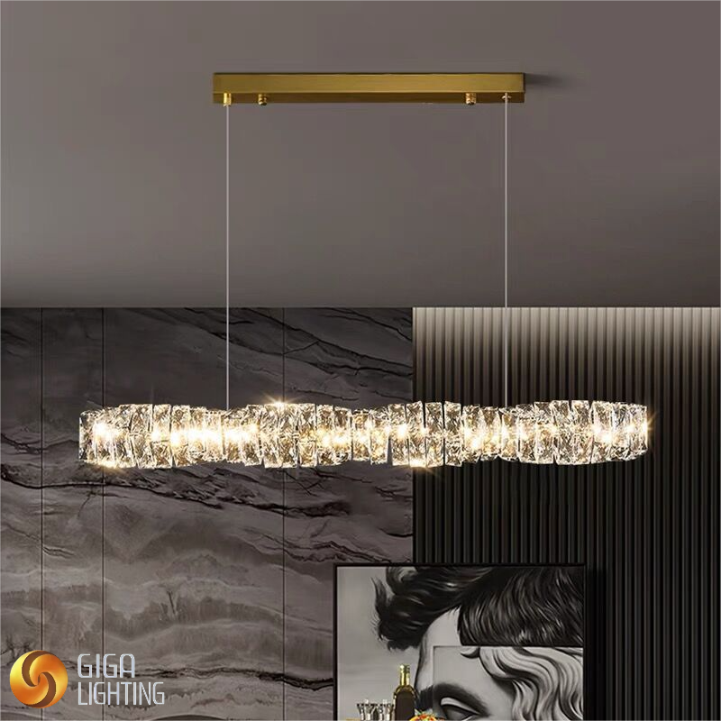 Lustre led en cristal, Art moderne de luxe, Restaurant, hôtel, maison, intérieur 