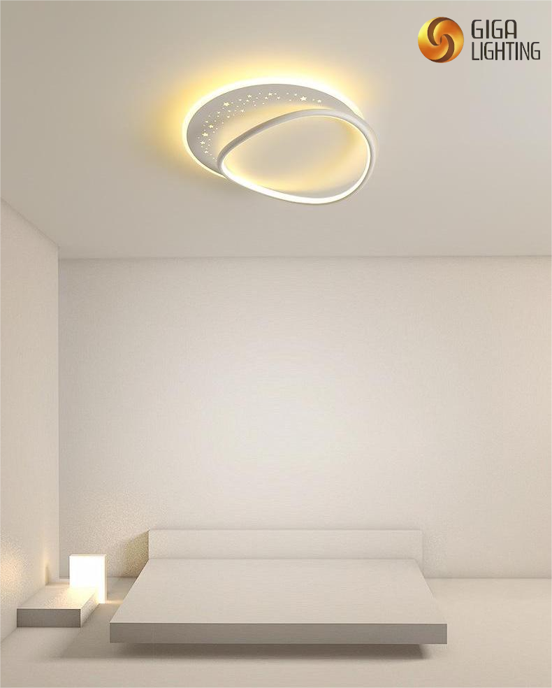 Lampe de chambre minimaliste exquise, mode simple, plafonniers LED, chambre principale créative, chambre secondaire, salle d'étude, plafond, salle à manger, éclairage sur table