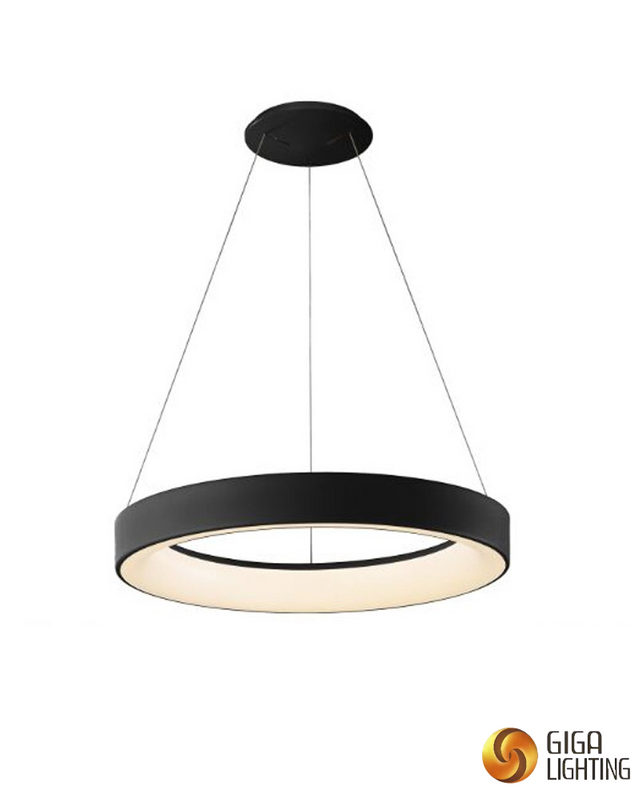 Lampe suspendue en anneau LED minimaliste originale, lustre rond créatif