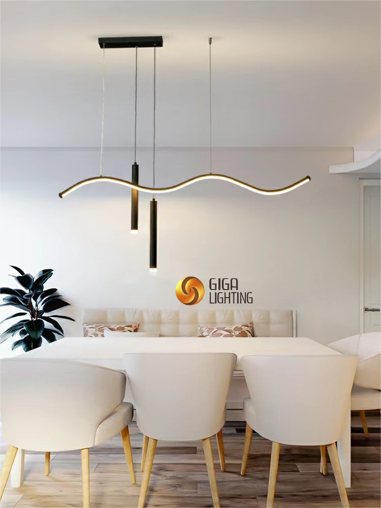 Créatif minimaliste nordique pendentif LED lampe bar lustre lumière