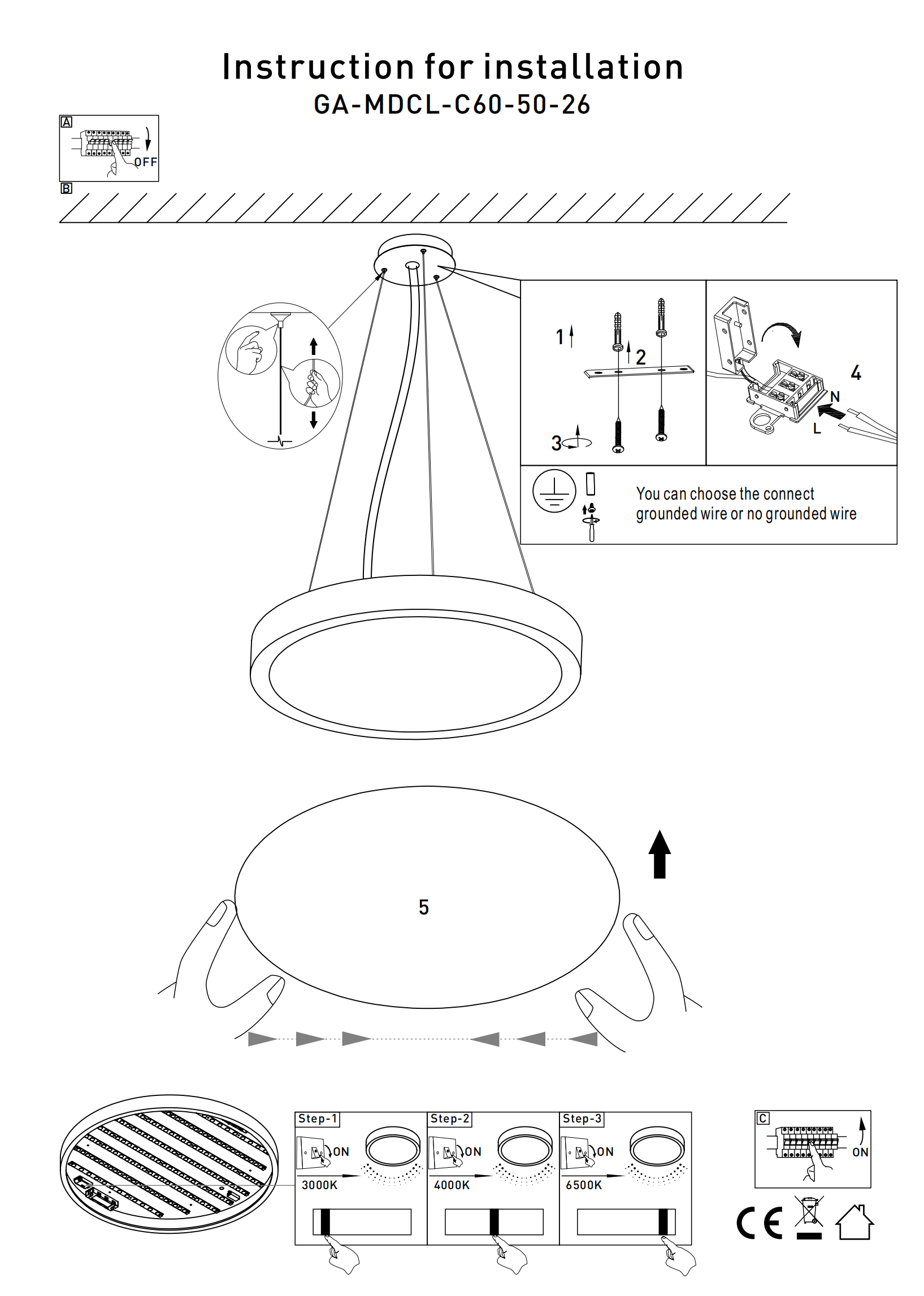 Instructions d'installation pour GA-MDCL-C60-50-26(2)_00