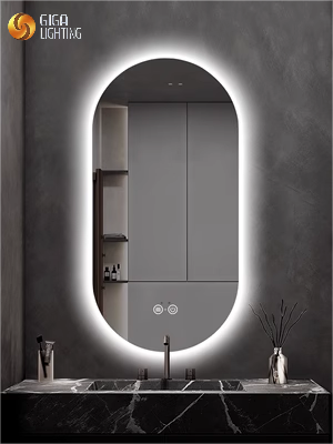 Miroir de salle de bains de luxe à lumière intelligente IP44, avec lumières Led, miroir de salle de bains, mural, miroir de toilette