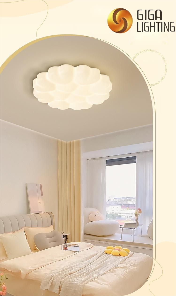 Plafonnier LED pour chambre d'enfant, Protection des yeux, Style crème CE, plafonnier