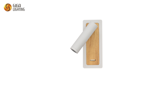 Chevet moderne fer mur LED lumière spot en bois base de pluie chambre couteau interrupteur