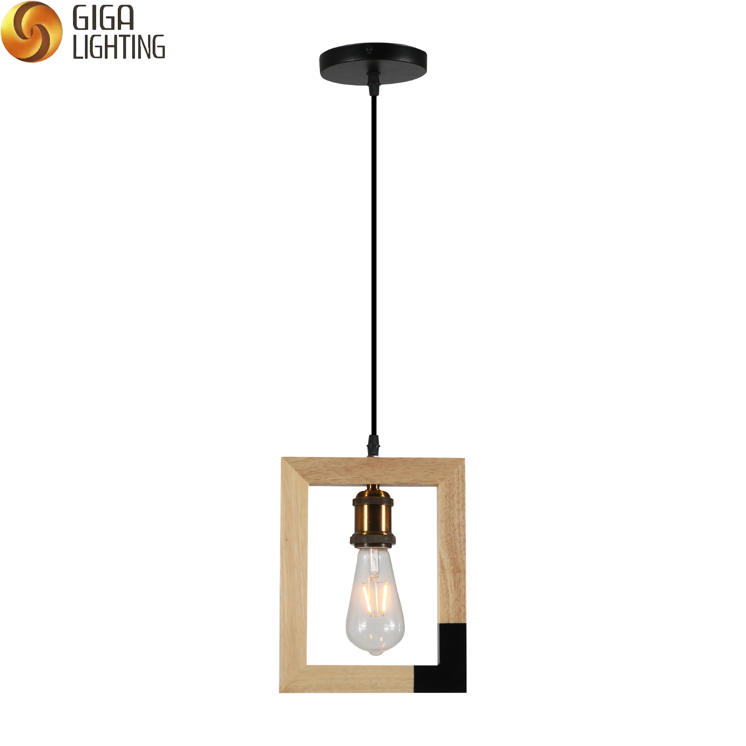 Lampe suspendue E27 avec accents