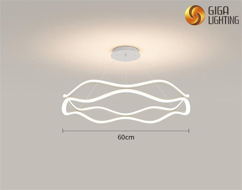 Chambre Pendentif Lumière Salon LED Lumières Moderne Simple Spectre Complet Protection Des Yeux Anneau Art Dîner Table Bar Lustres