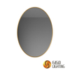 Miroir mural ovale encadré en alliage d'aluminium IP44, pour salle de bains, miroir HD mural, miroir de maquillage, miroir de vanité