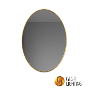 Miroir mural ovale encadré en alliage d'aluminium IP44, pour salle de bains, miroir HD mural, miroir de maquillage, miroir de vanité