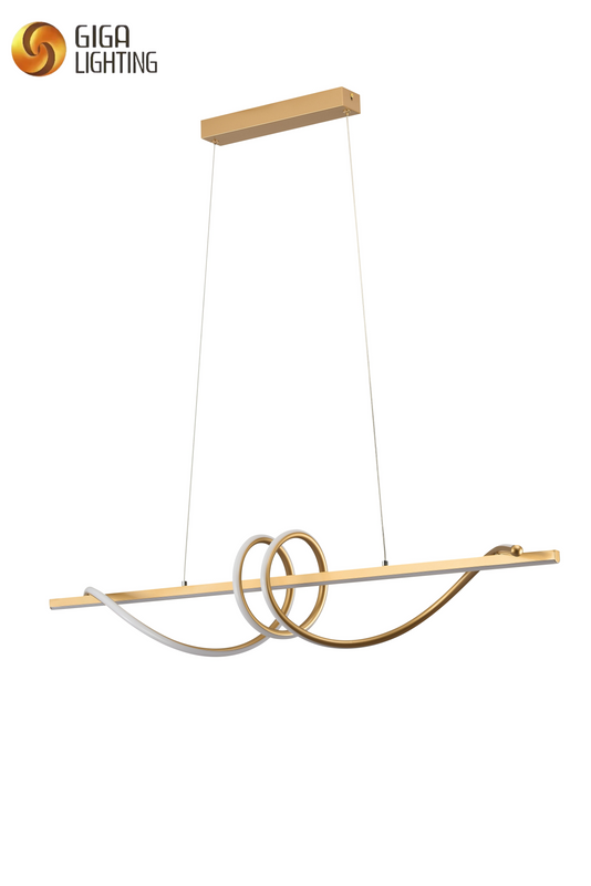 CE spirale conception linéaire pendentif moderne LED lustre pendentif LED éclairages salon maison salle à manger conçu lustre