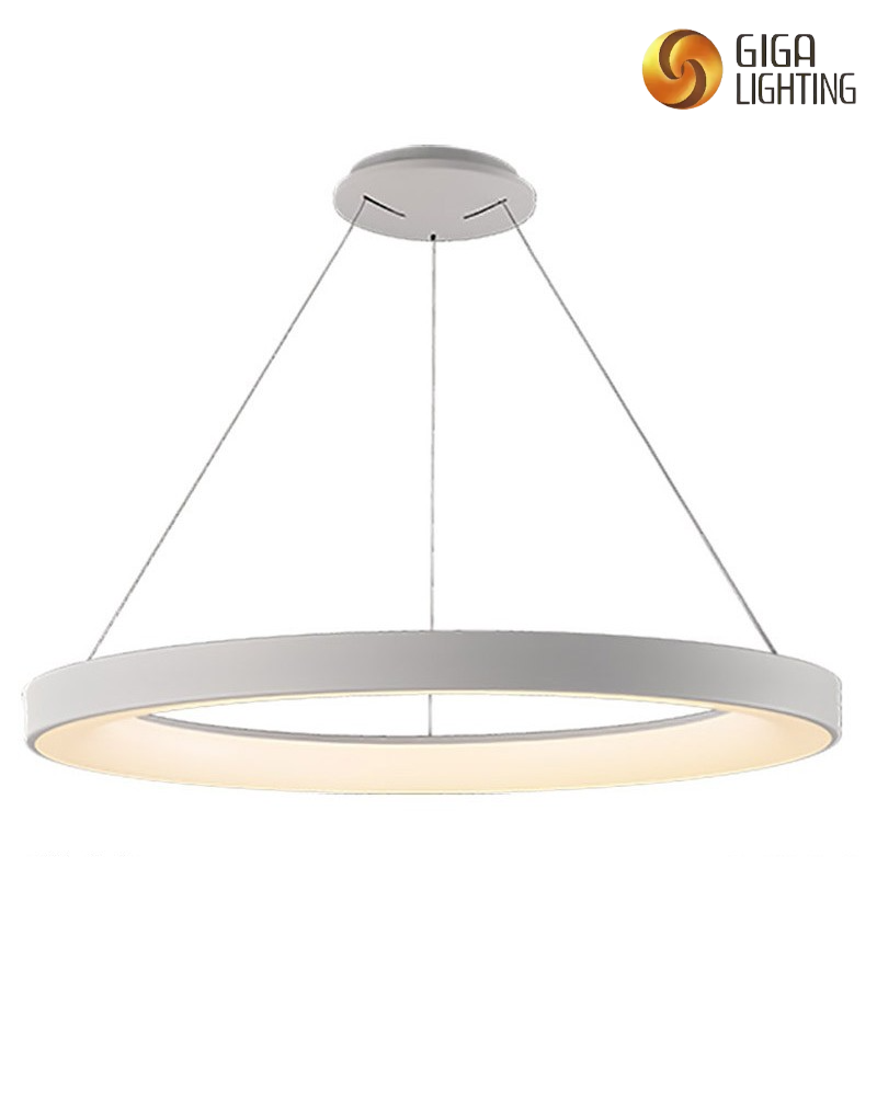 Lampe suspendue en anneau LED minimaliste originale, lustre rond créatif