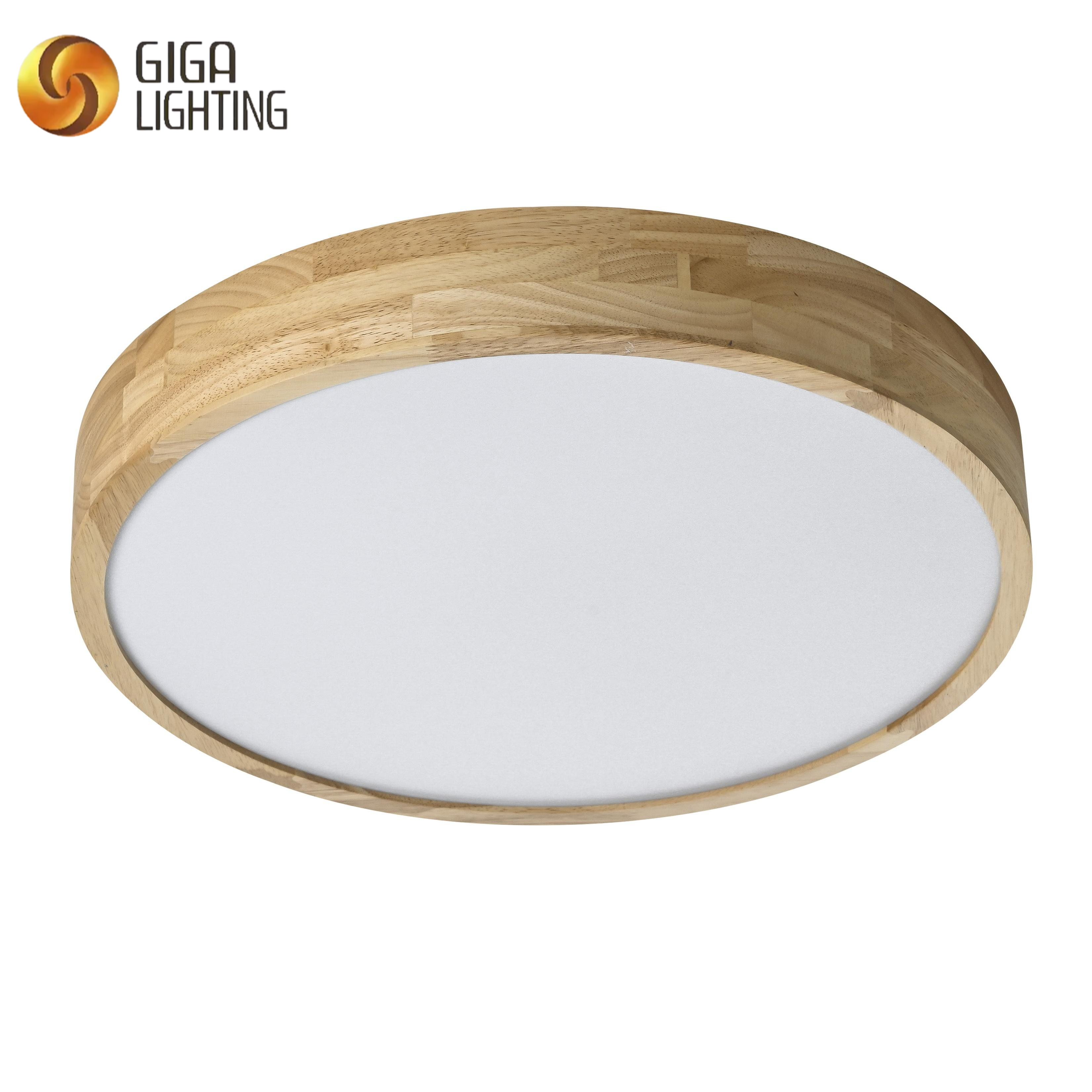 Plafonniers led ultra fins en bois d'origine, luminaire de plafond pour chambre à coucher, vente en gros, conteneur d'exportation, prix, agent d'approvisionnement