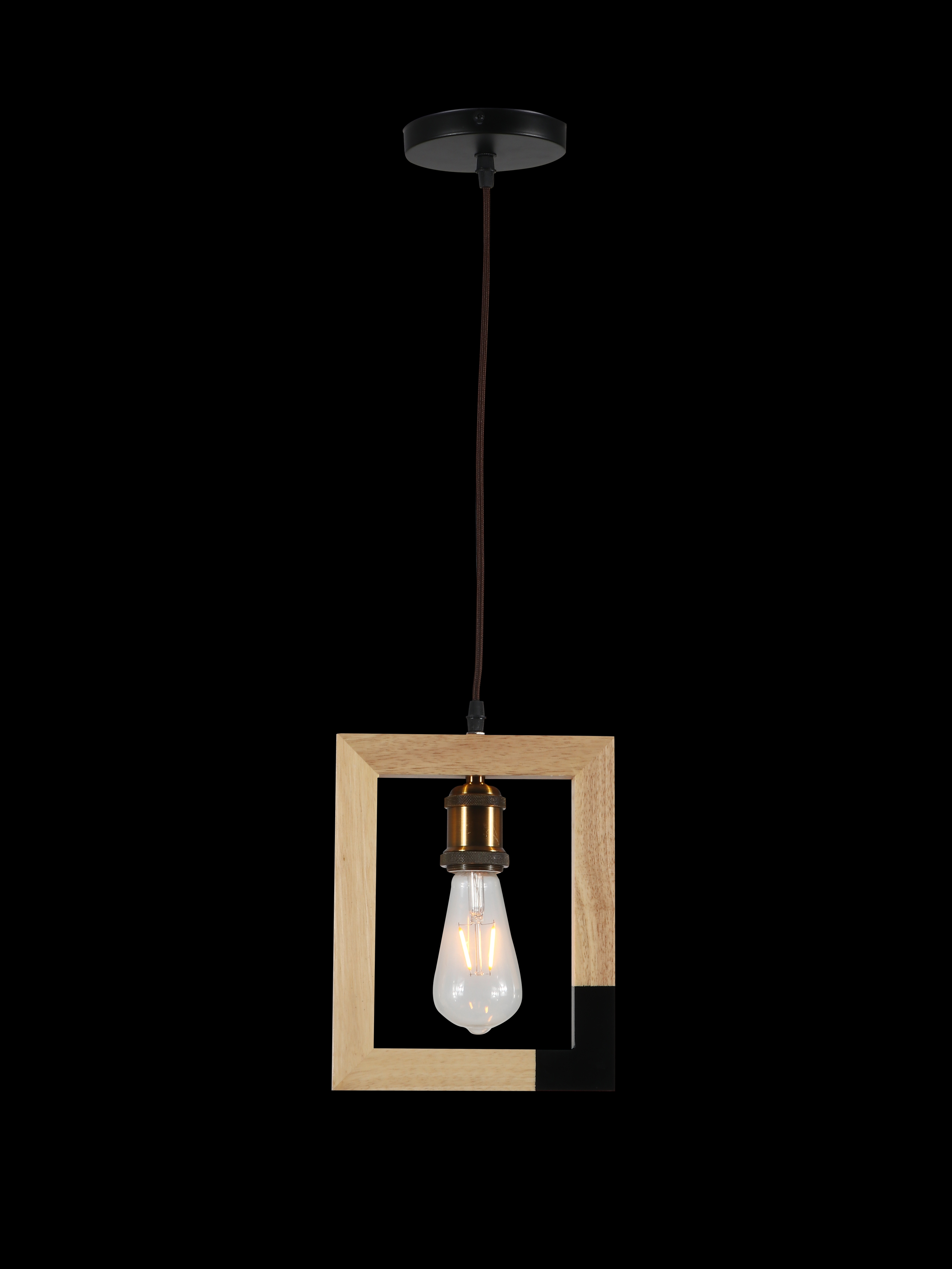 Lampe suspendue E27 avec accents