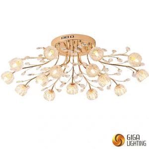 G9 18 abat-jour intérieur de luxe maison cristal fleur plafonnier 