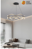 Chambre Pendentif Lumière Salon LED Lumières Moderne Simple Spectre Complet Protection Des Yeux Anneau Art Dîner Table Bar Lustres