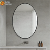 Miroir mural ovale encadré en alliage d'aluminium IP44, pour salle de bains, miroir HD mural, miroir de maquillage, miroir de vanité