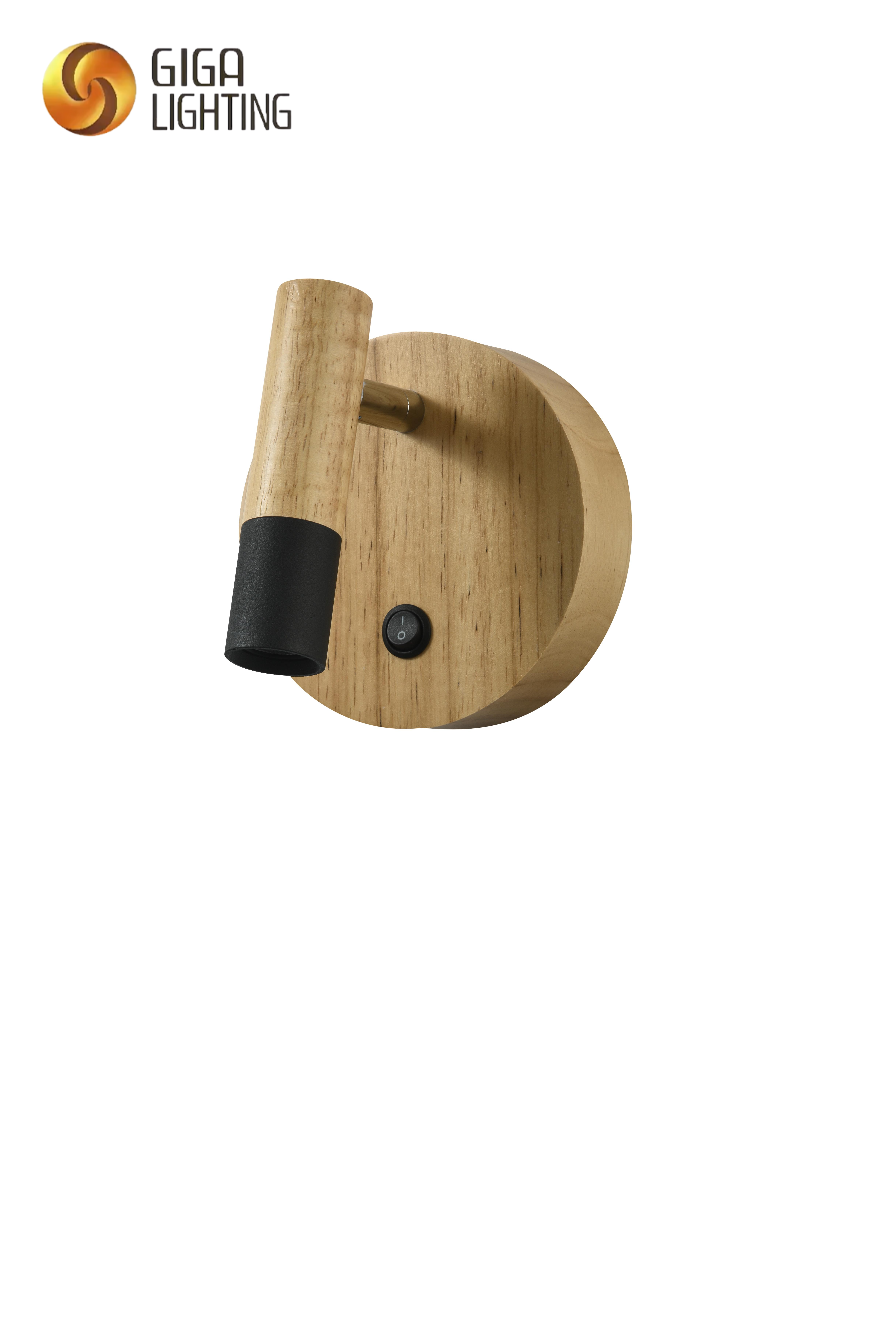 CB + EMC nordique 85 V-265 V lampe murale LED en bois interrupteur à pouce grossiste d'usine