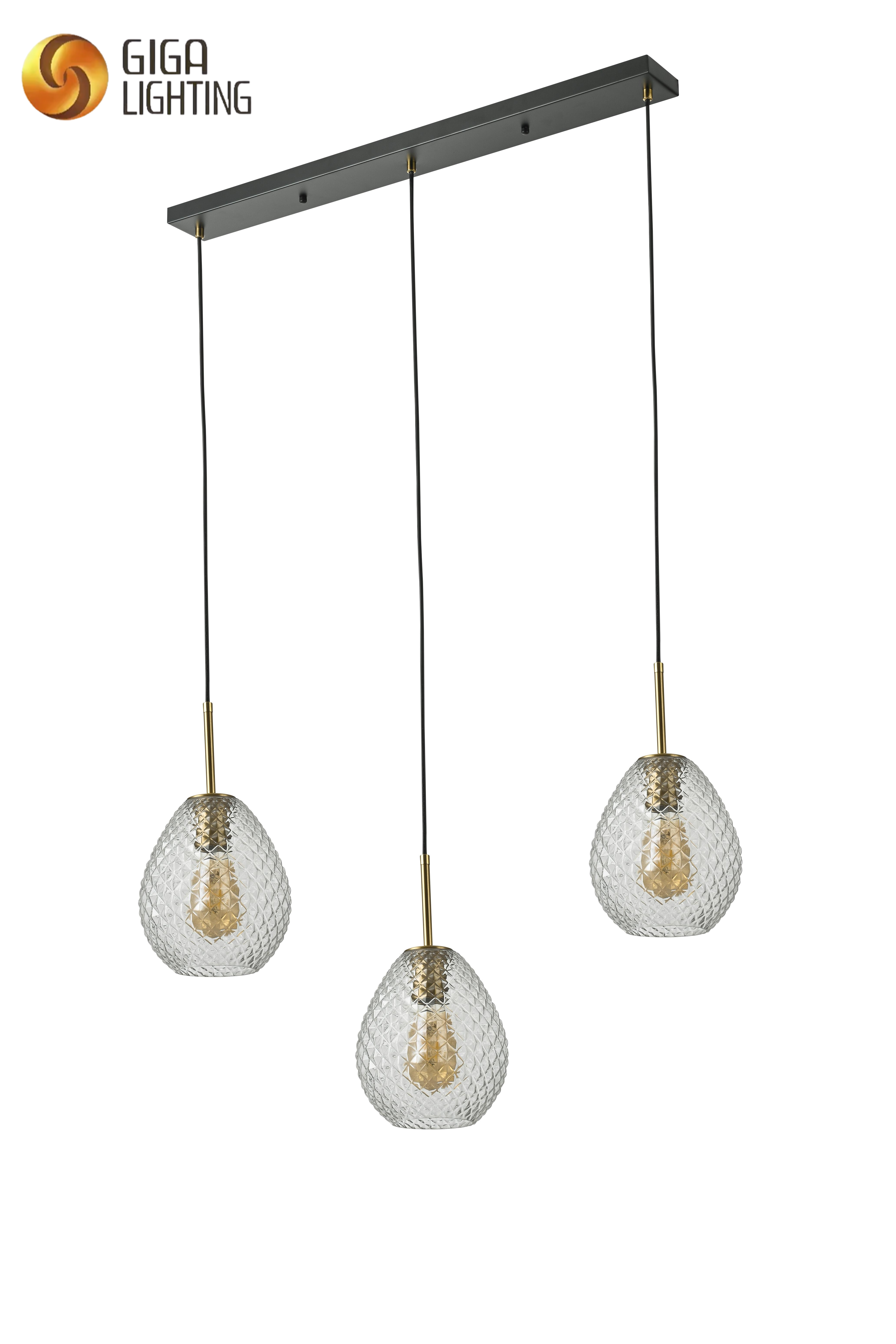 Luminaire suspendu globe simple ananas