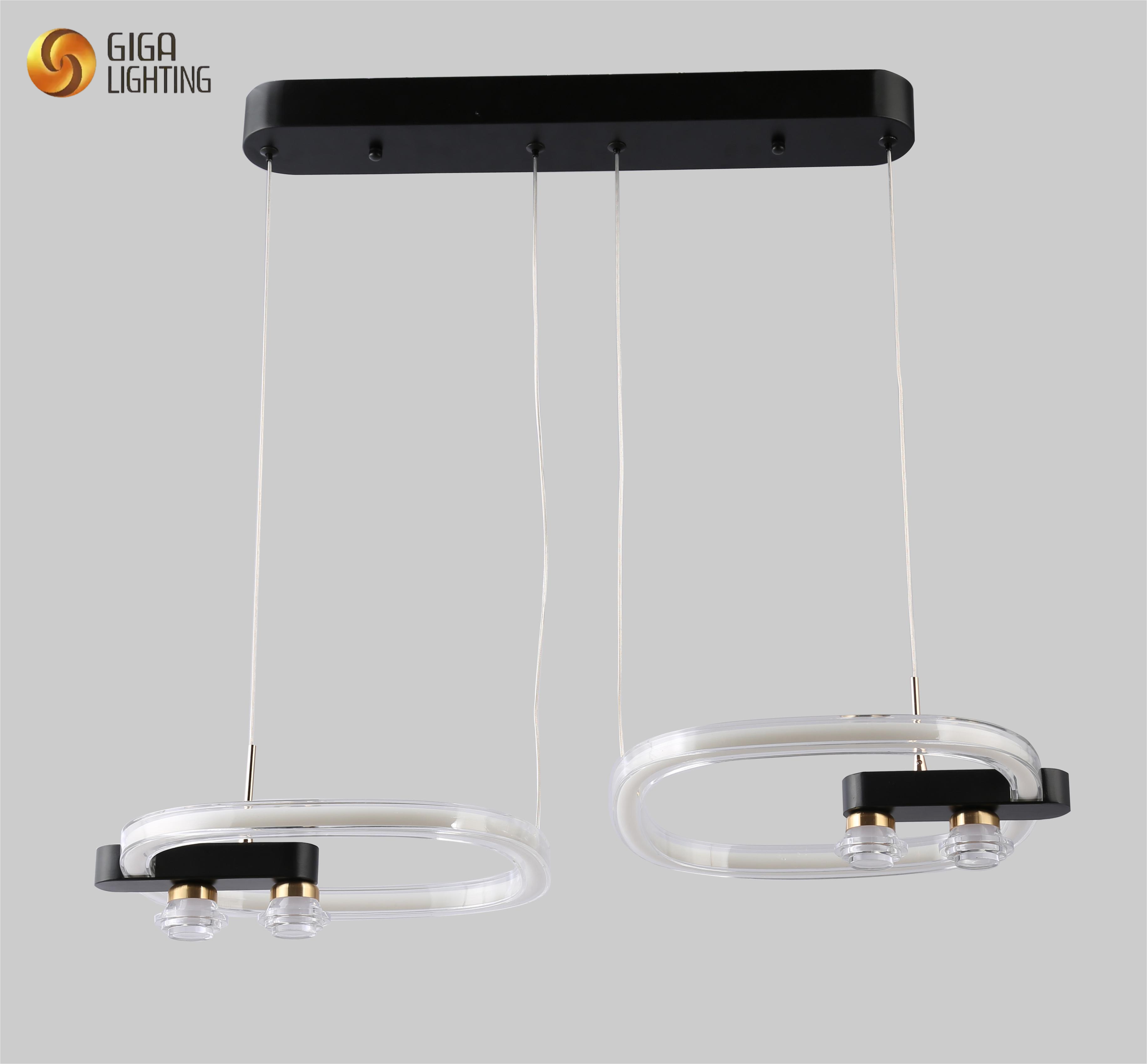 Lampes suspendues à anneau rond à LED transparentes CE TUV VDE Lampes suspendues à anneau rond en acrylique - Attirez les clients Améliorez la visibilité Maximisez les profits Solutions d'éclairage durables et efficaces